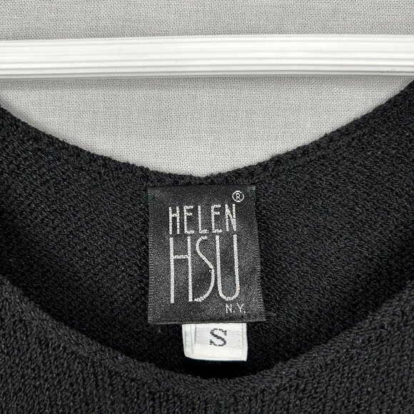 VTG Helen HSU Womens Dress Small Black Knit Midi Sweater Lagenlook Modest Travel - Picture 3 of 9